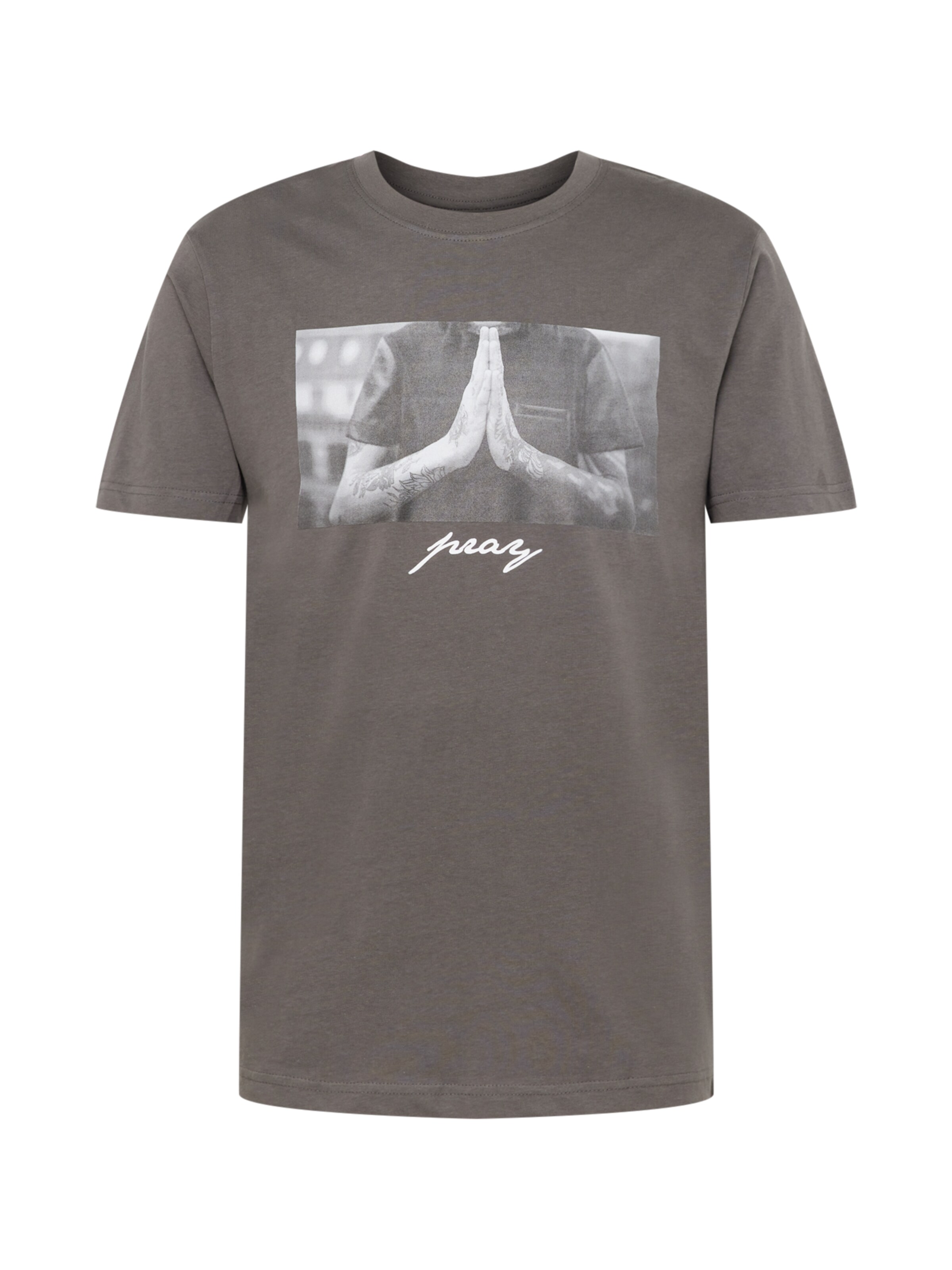 Mister Tee T-Shirt 'Pray' in Grau: Vorderseite
