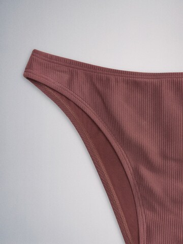 The Set Долнище на бански тип бикини в кафяво