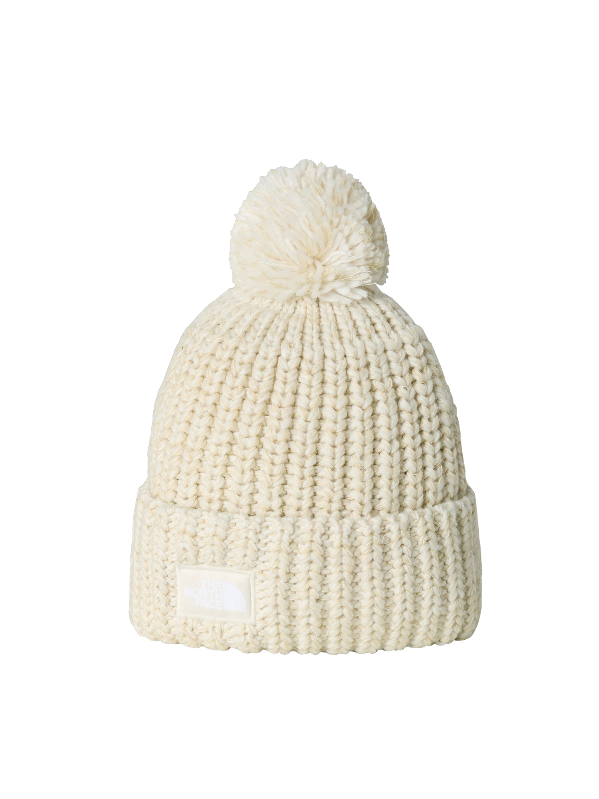 Căciulă de la THE NORTH FACE pe alb: față