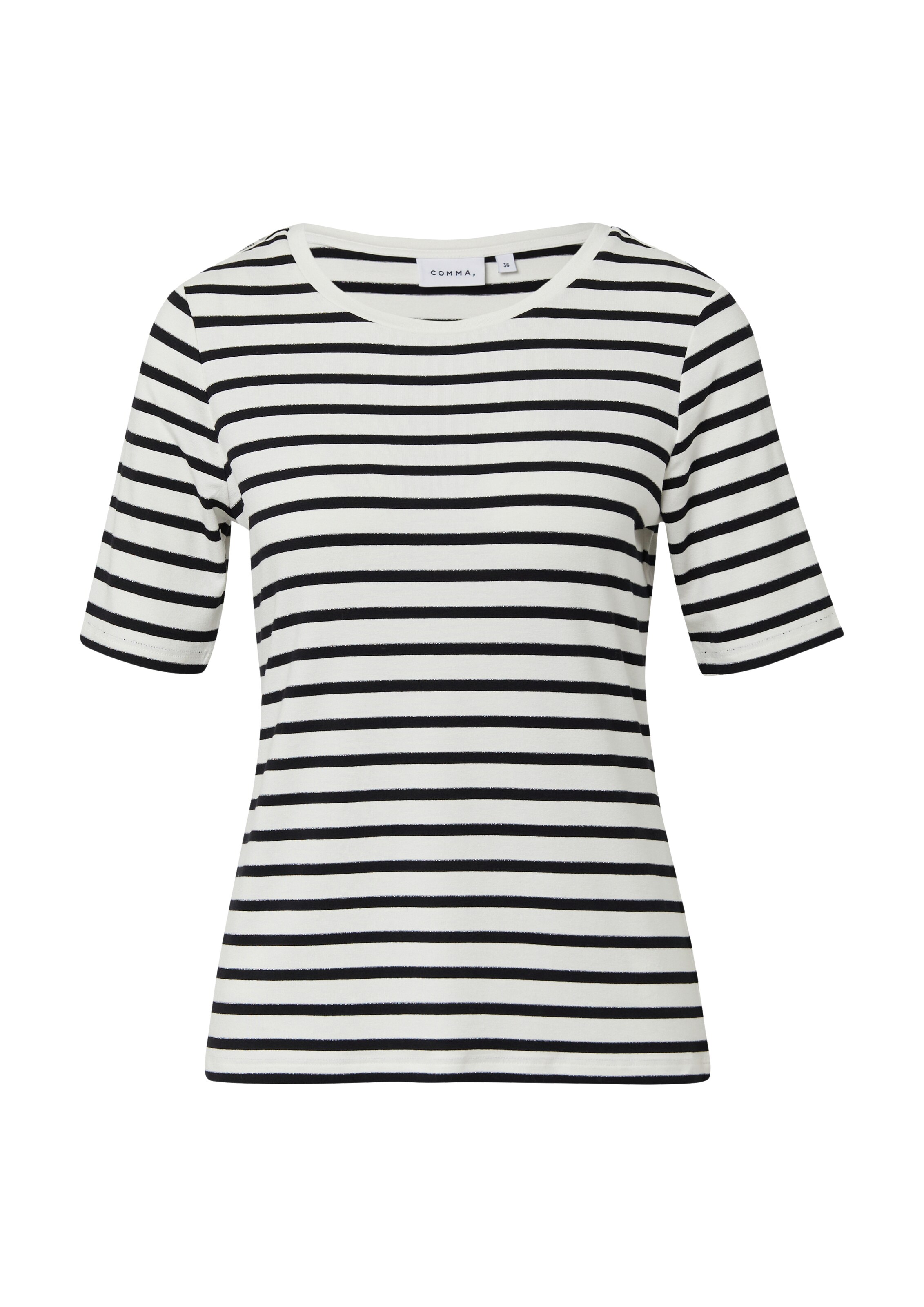 T-shirt COMMA en blanc : devant