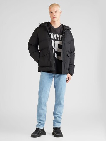TOMMY HILFIGER Zimska jakna | črna barva