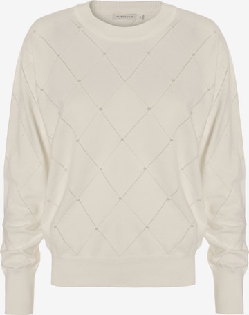 TATUUM Пуловер 'AZJAKI' в бяло: отпред