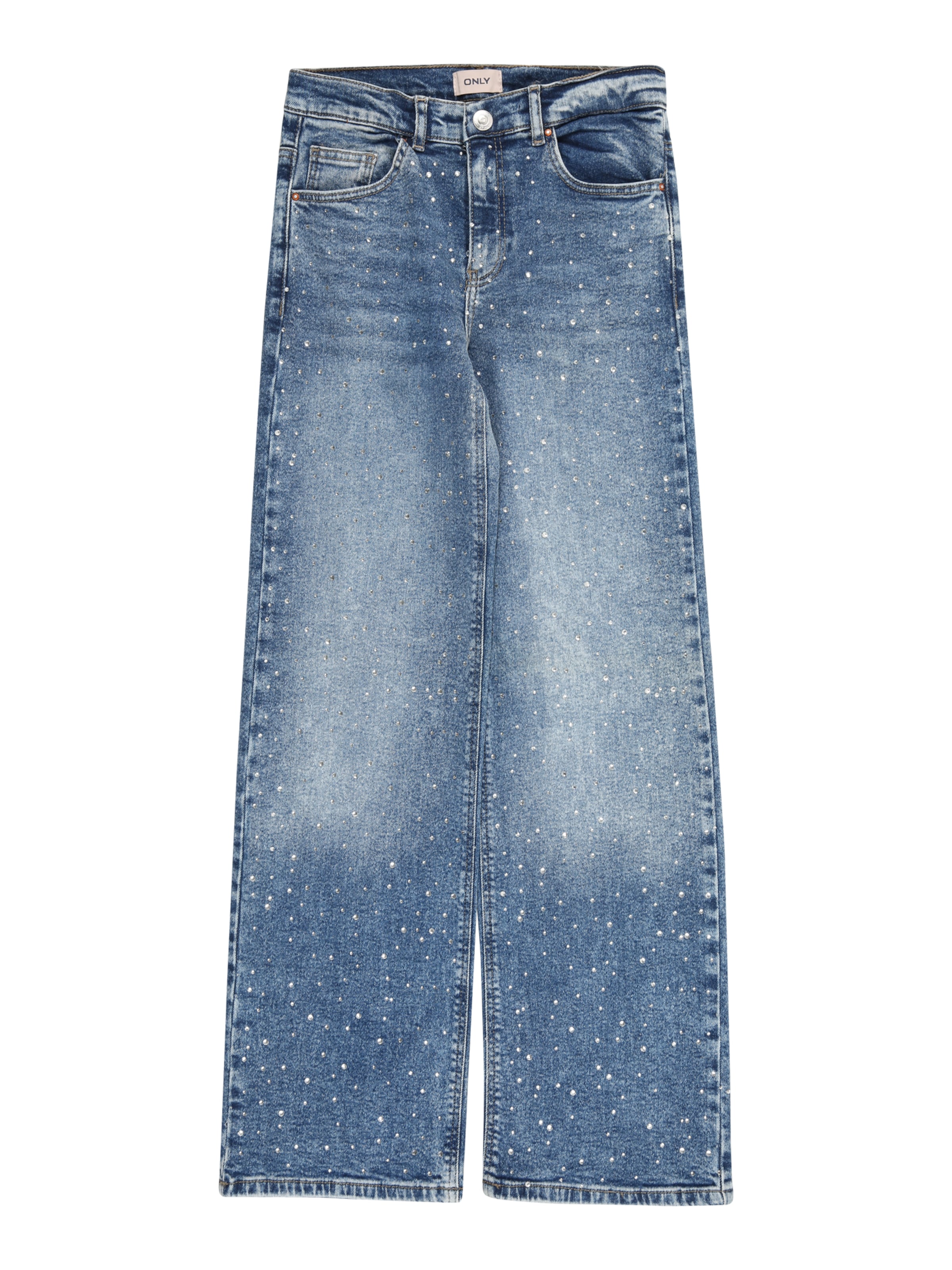 ONLY GIRLS Avar lõige Teksapüksid 'KOGJUICY', värv sinine: eest vaates