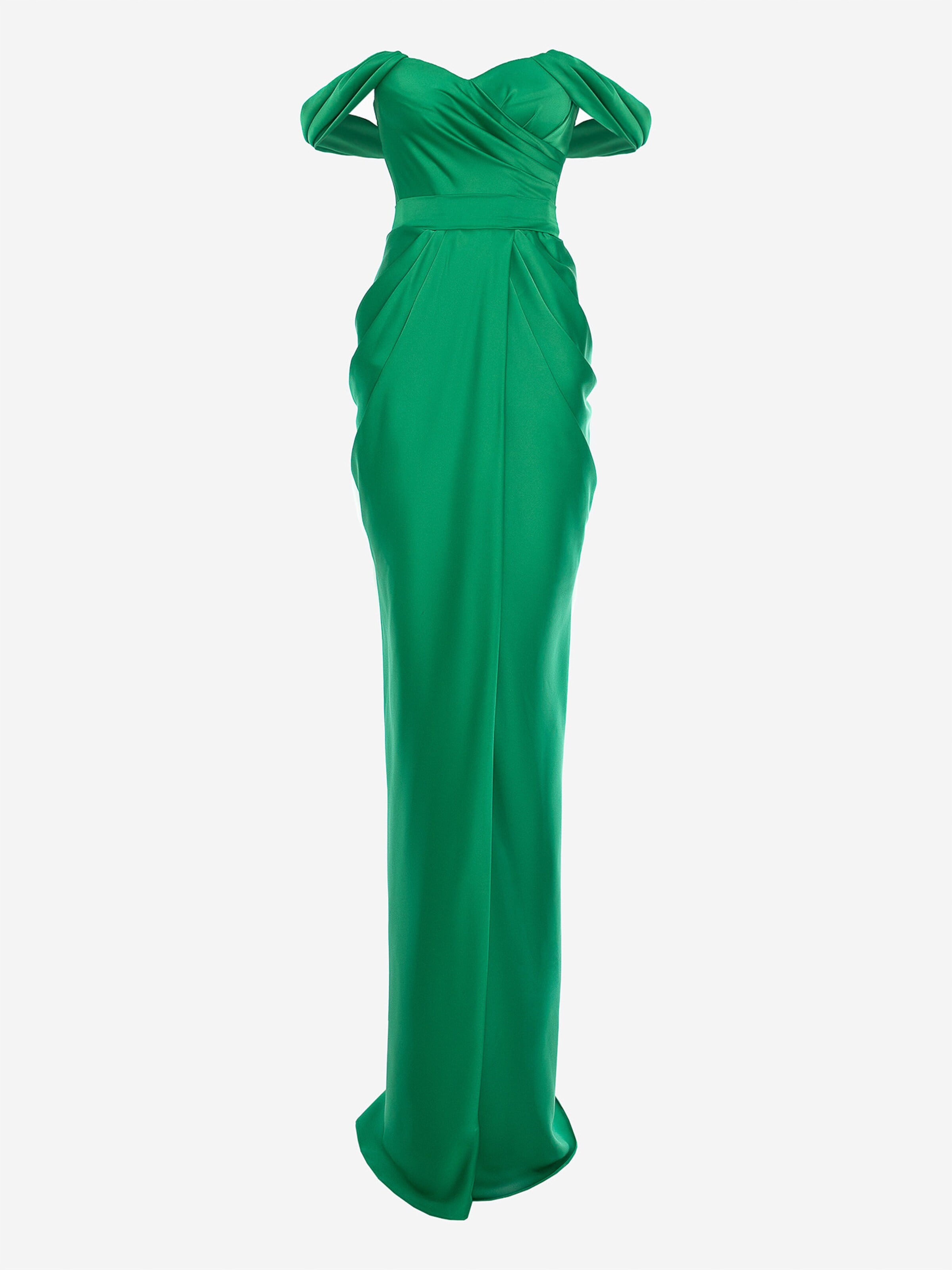 acob a porter - Vestido de festa em verde: frente
