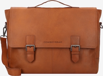 Amsterdam Cowboys Laptop Bag 'Bolong' in Brown: front