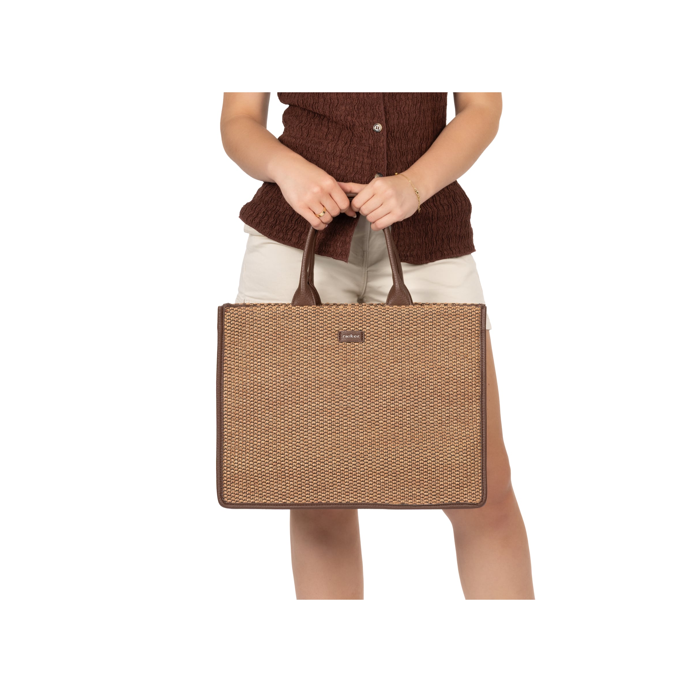 Cabas 'H1392' Rieker en marron : devant