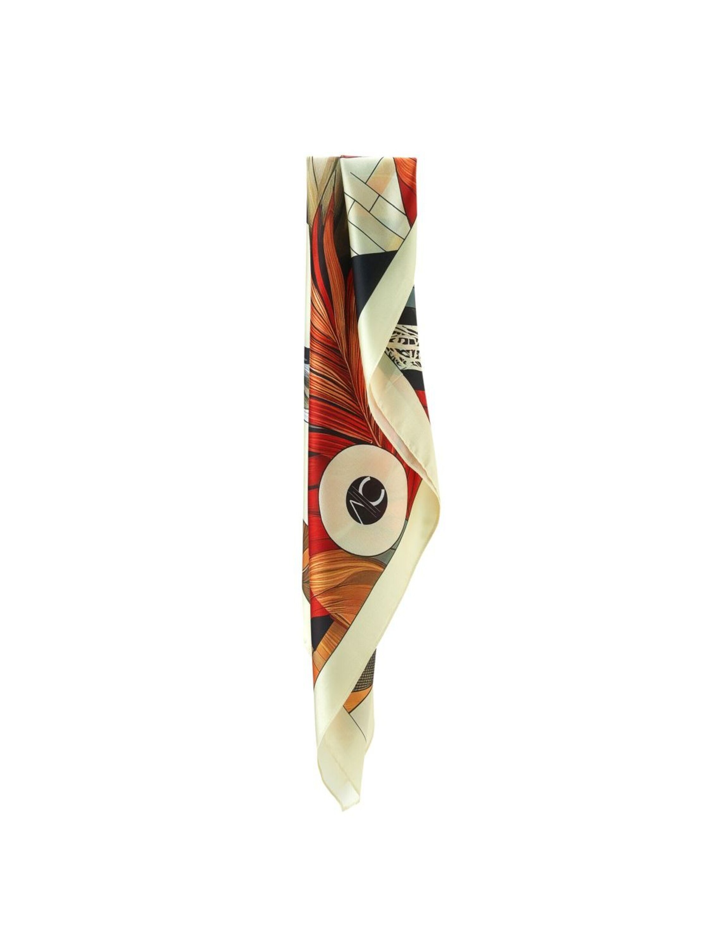 Sciarpa 'Grand carré de soie Fire Horse Zoé' di alberto cabale in arancione