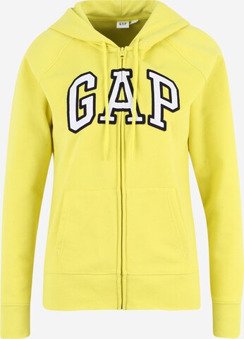 GAP Sweatjacke 'FASH' in Gelb: predná strana