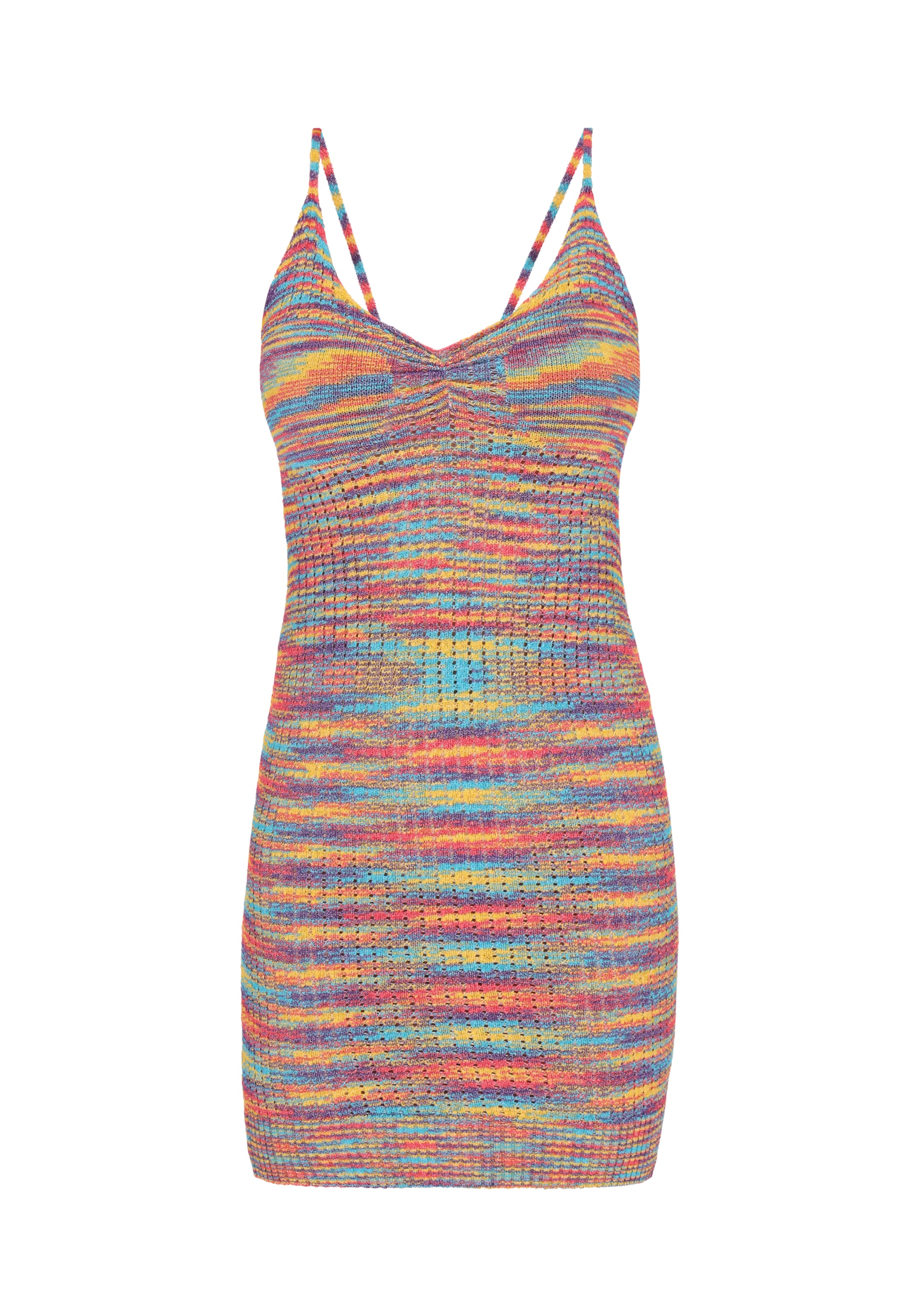 MYMO Stickad klänning 'Spring Summer' i blandade färger: framsida