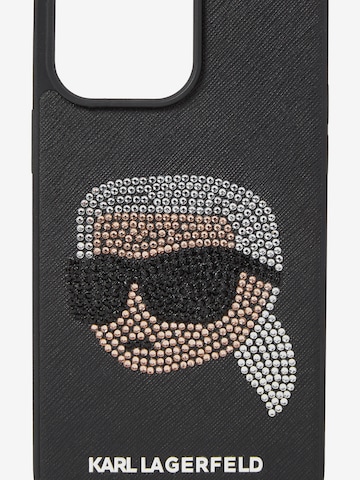 Karl Lagerfeld Θήκη κινητού τηλεφώνου 'iPhone 14 Pro Max' σε μαύρο