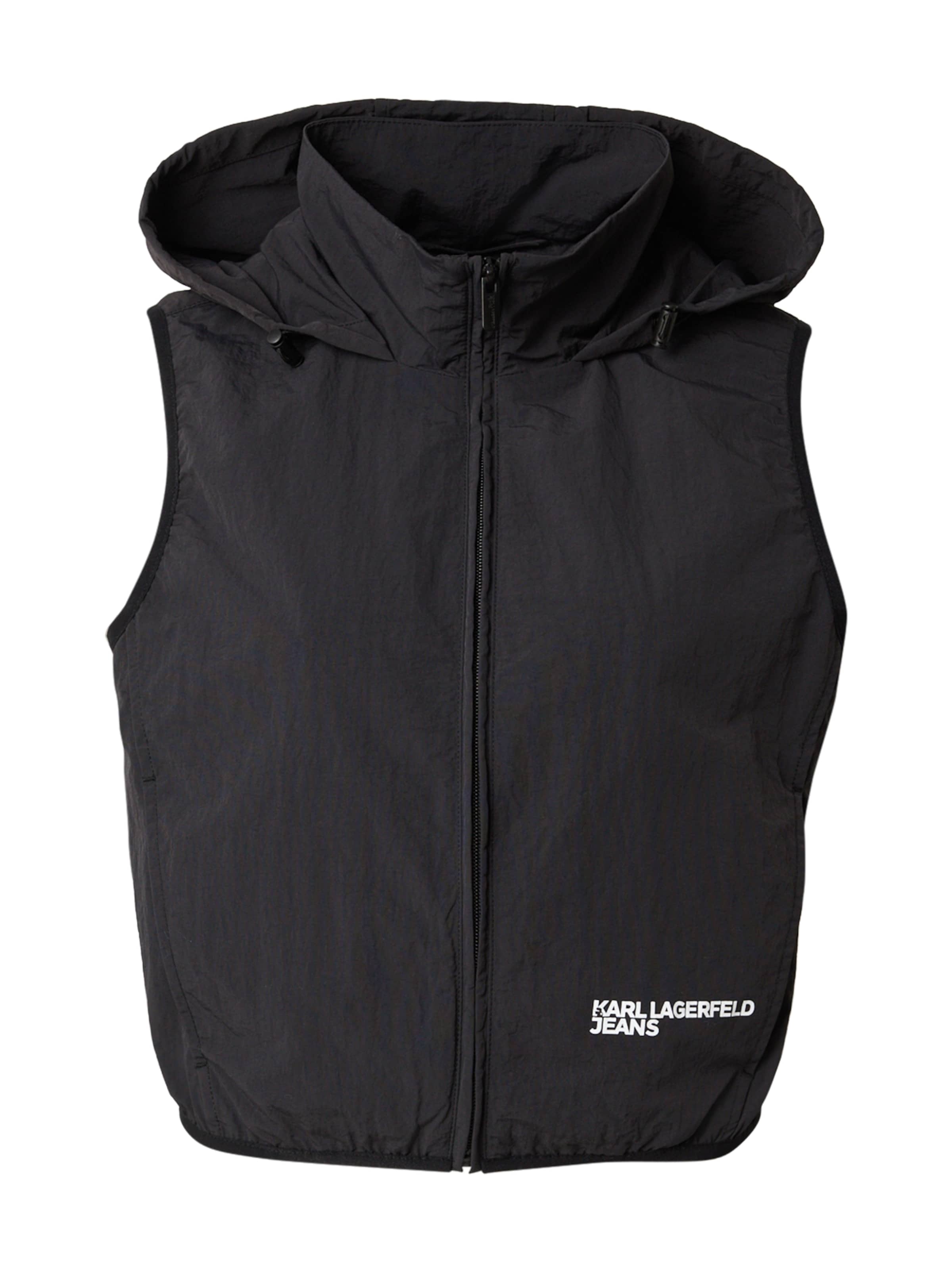 KARL LAGERFELD JEANS Mellény - fekete: elől