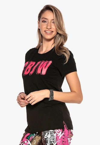 CIPO & BAXX T-Shirt 'CBJW Neon' in Schwarz