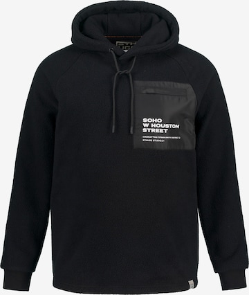 Sweat-shirt STHUGE en noir : devant