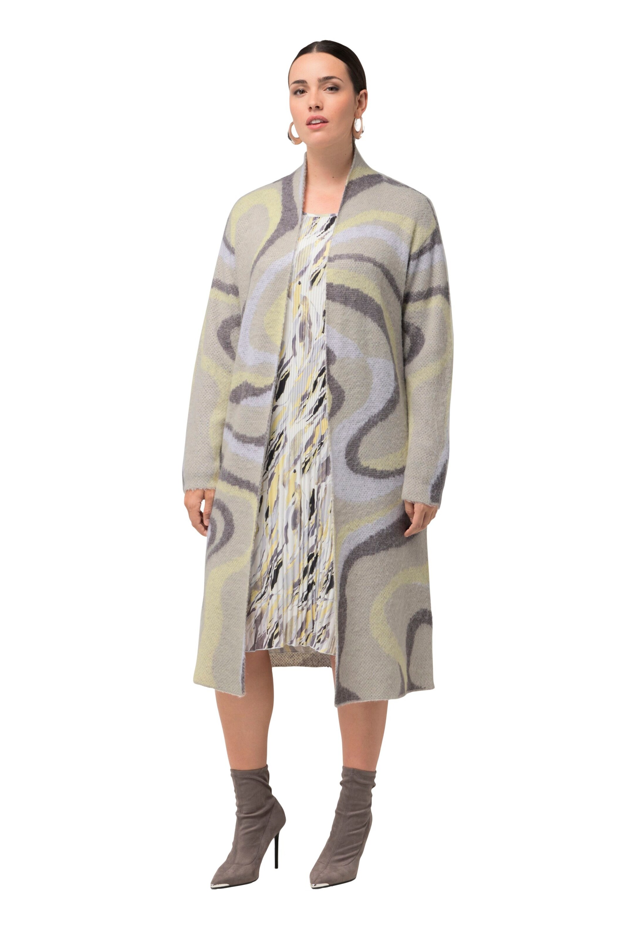 Ulla Popken Knit cardigan in Grey