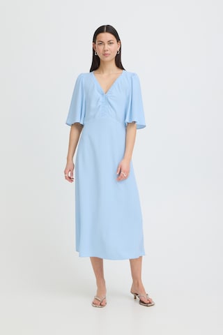 ICHI Jurk in Blauw: voorkant