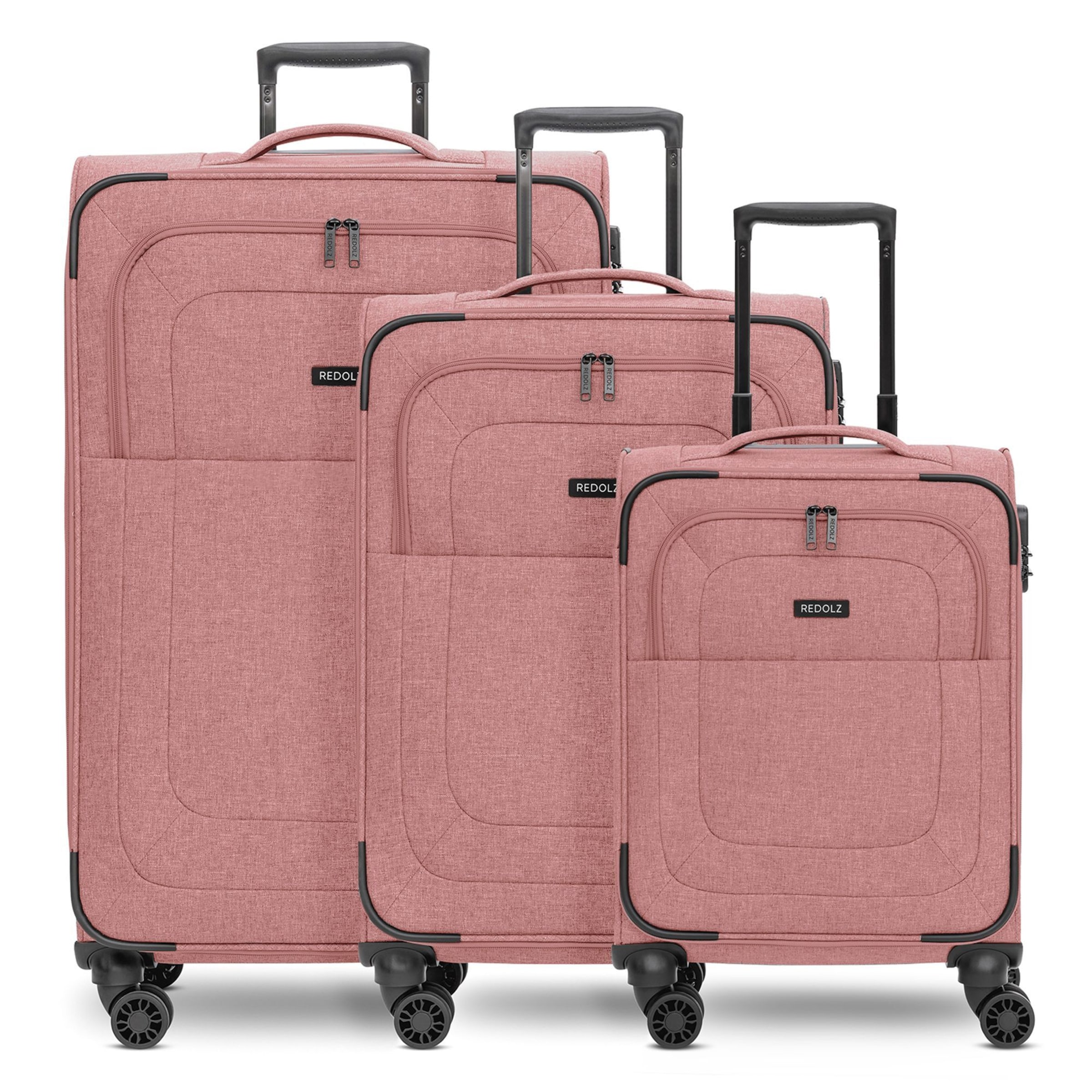 Redolz Suitcase Set in Pink: front