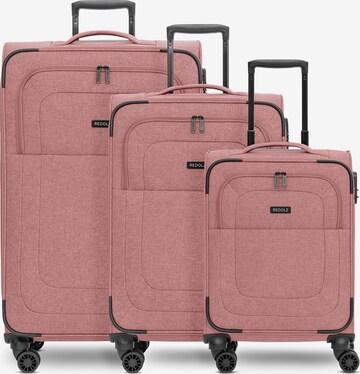 Ensemble de bagages Redolz en rose : devant