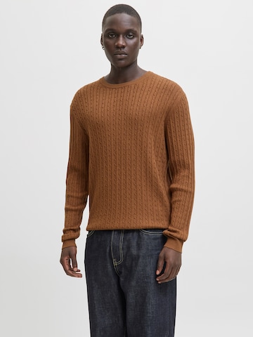 JACK & JONES Pullover 'JJEEMIL' i brun: forside