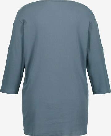 Ulla Popken Shirt  (GOTS) in Blau