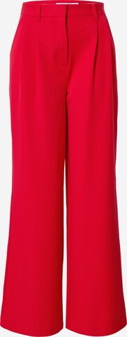 NA-KD Loosefit Kalhoty s puky – červená: přední strana