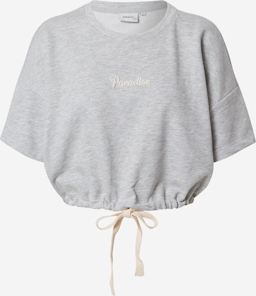 ONLY Sweatshirt 'ISSI' in Grey: front