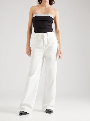 Tommy Jeans Wide leg Jeans 'Caire' in Wit: voorkant