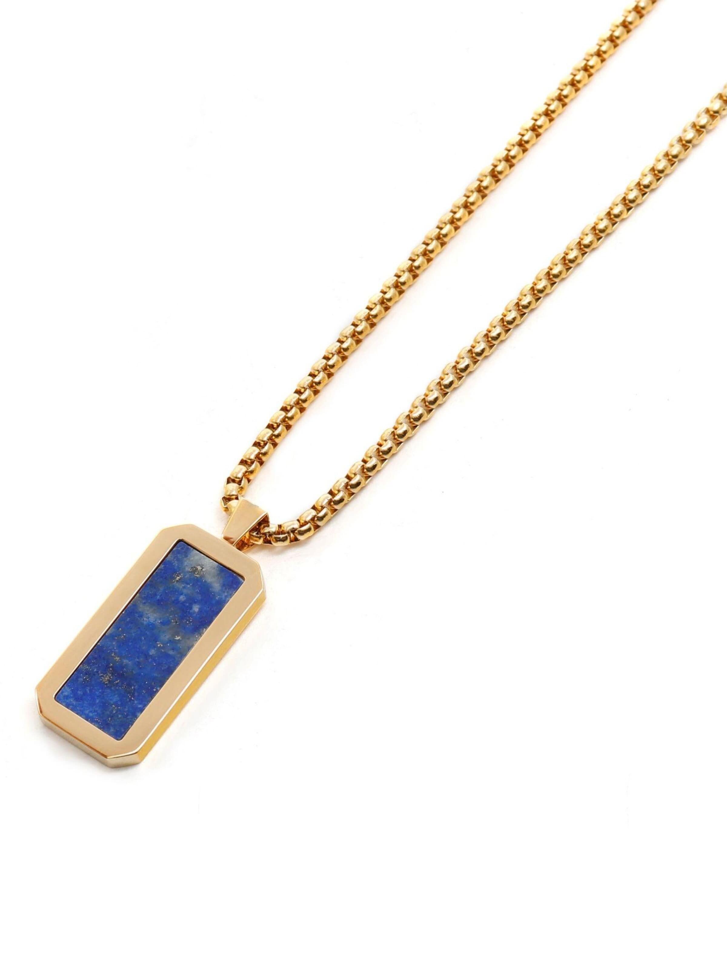 GT Collection Necklace 'Rectangle' in Blue