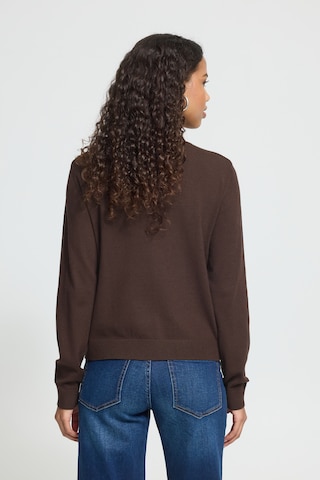 ICHI Knit cardigan in Brown