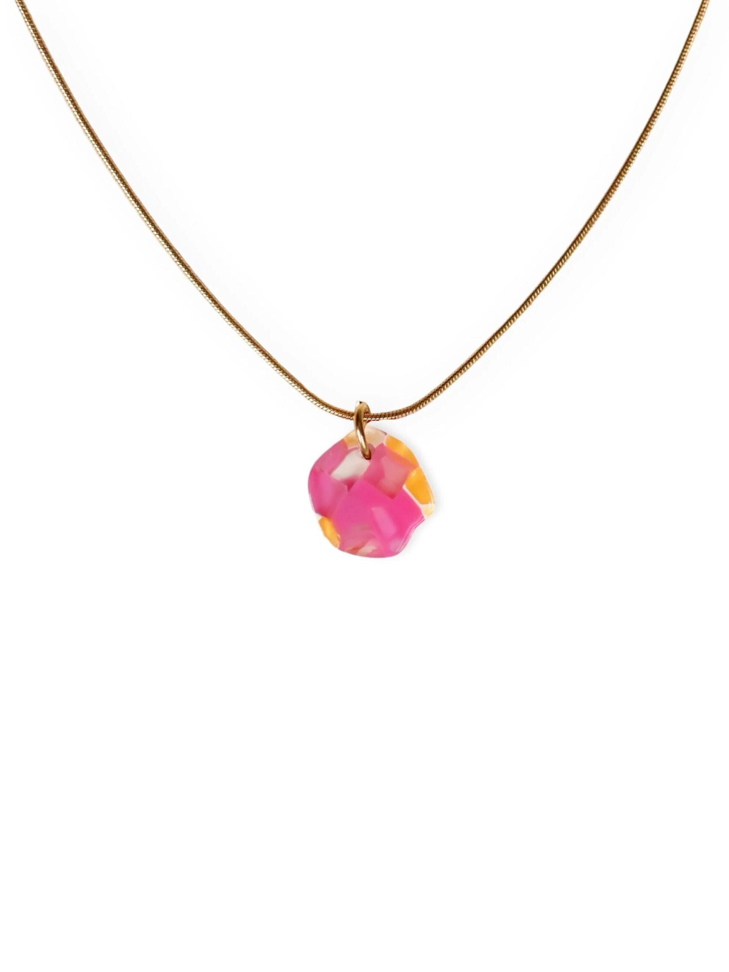 Fräulein Wunder Kette 'Acetat Alice Gold'‌‌‌‌‌‌‌ in Pink