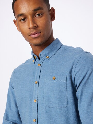 BLEND Regular fit Button Up Shirt in Blue