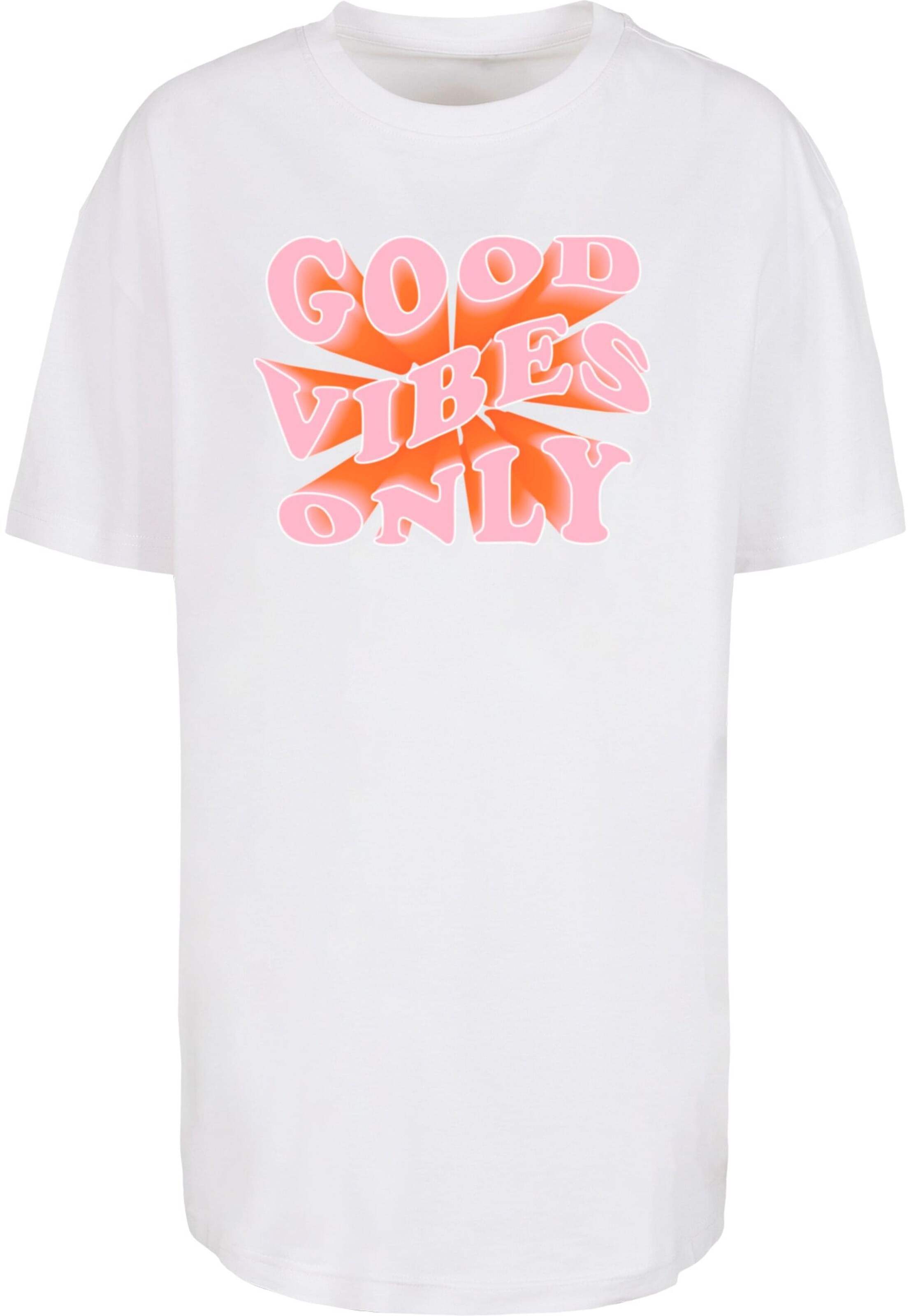 Merchcode Shirt 'Summer - Good Vibes Only' in Weiß: Vorderseite
