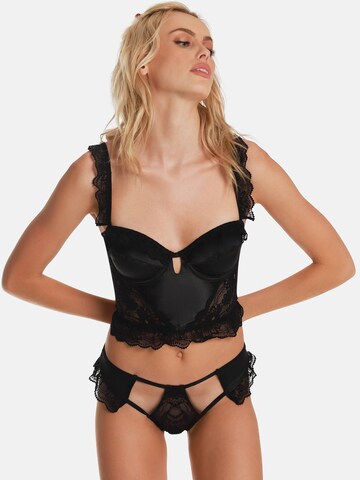 OW Collection - Corset 'ROSETTE' en negro