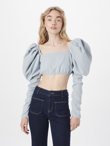 Misspap Blouse in Blauw: voorkant