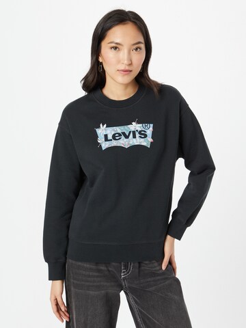 LEVI'S ® Sweatshirt 'Graphic Standard Crew' in Zwart: voorkant