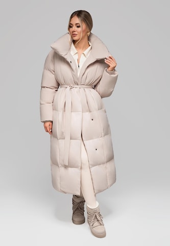 Ombre Winterjas 'JALJ-0104' in Beige: voorkant