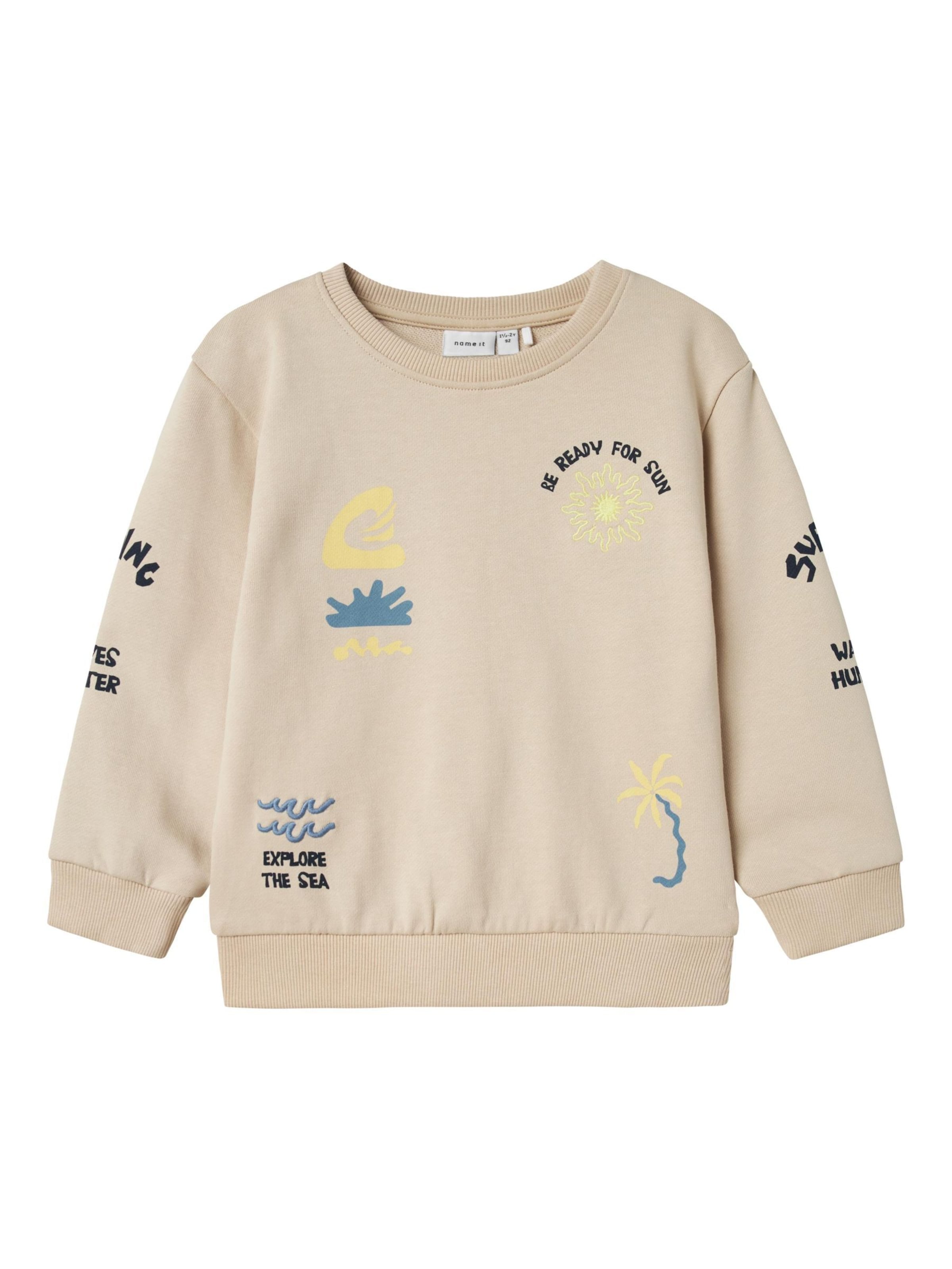 Felpa di NAME IT in beige: frontale