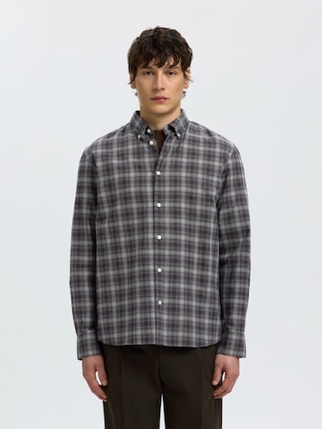 SELECTED Regular fit Overhemd 'SLMCole' in Blauw: voorkant