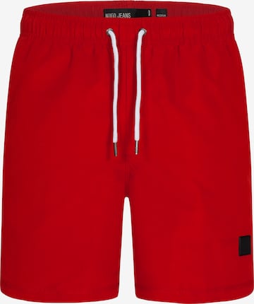 INDICODE JEANS Board Shorts in Red: front