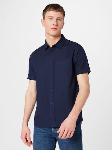 Coupe regular Chemise 'DEEPAK' MELAWEAR en bleu : devant