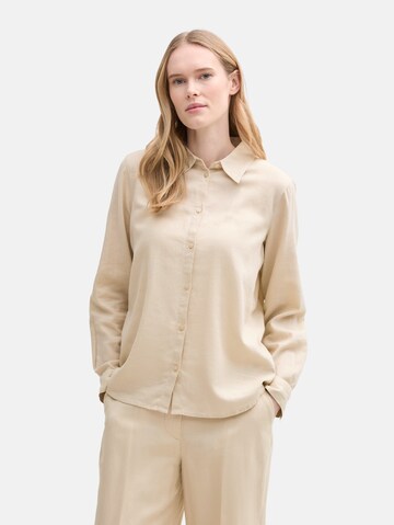 TOM TAILOR Blouse in Beige: front