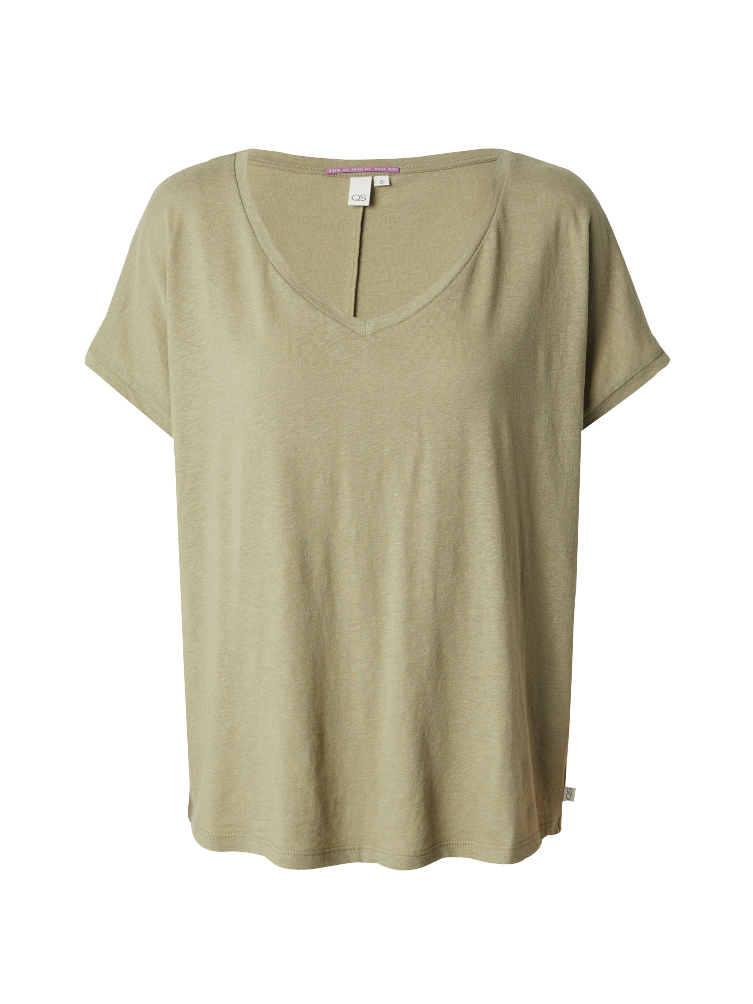 T-shirt QS en vert : devant