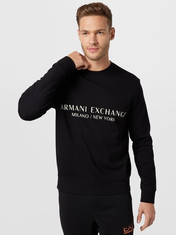 ARMANI EXCHANGE Sweatshirt in Zwart: voorkant