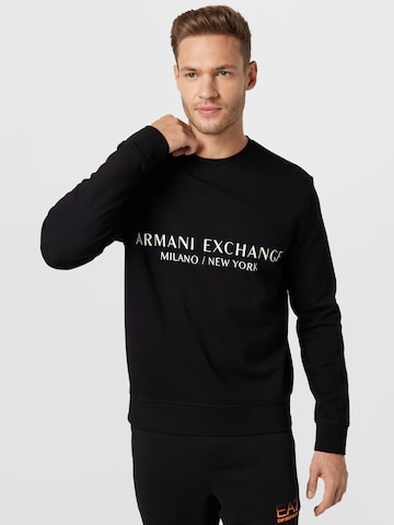 ARMANI EXCHANGE Sweatshirt in Schwarz: predná strana