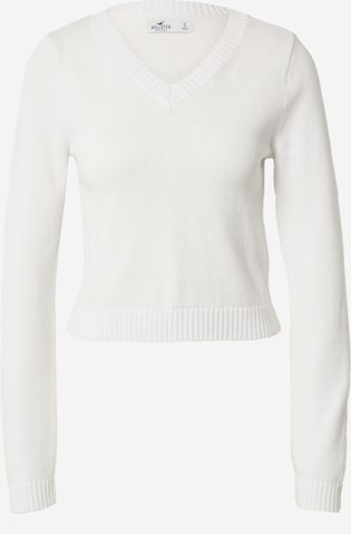 HOLLISTER Sweater 'EMEA' in White: front