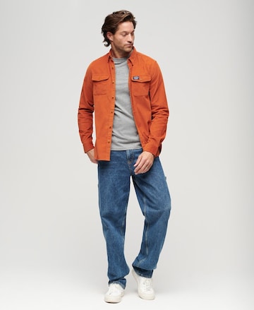 Superdry Regular fit Button Up Shirt 'Trailsman' in Orange