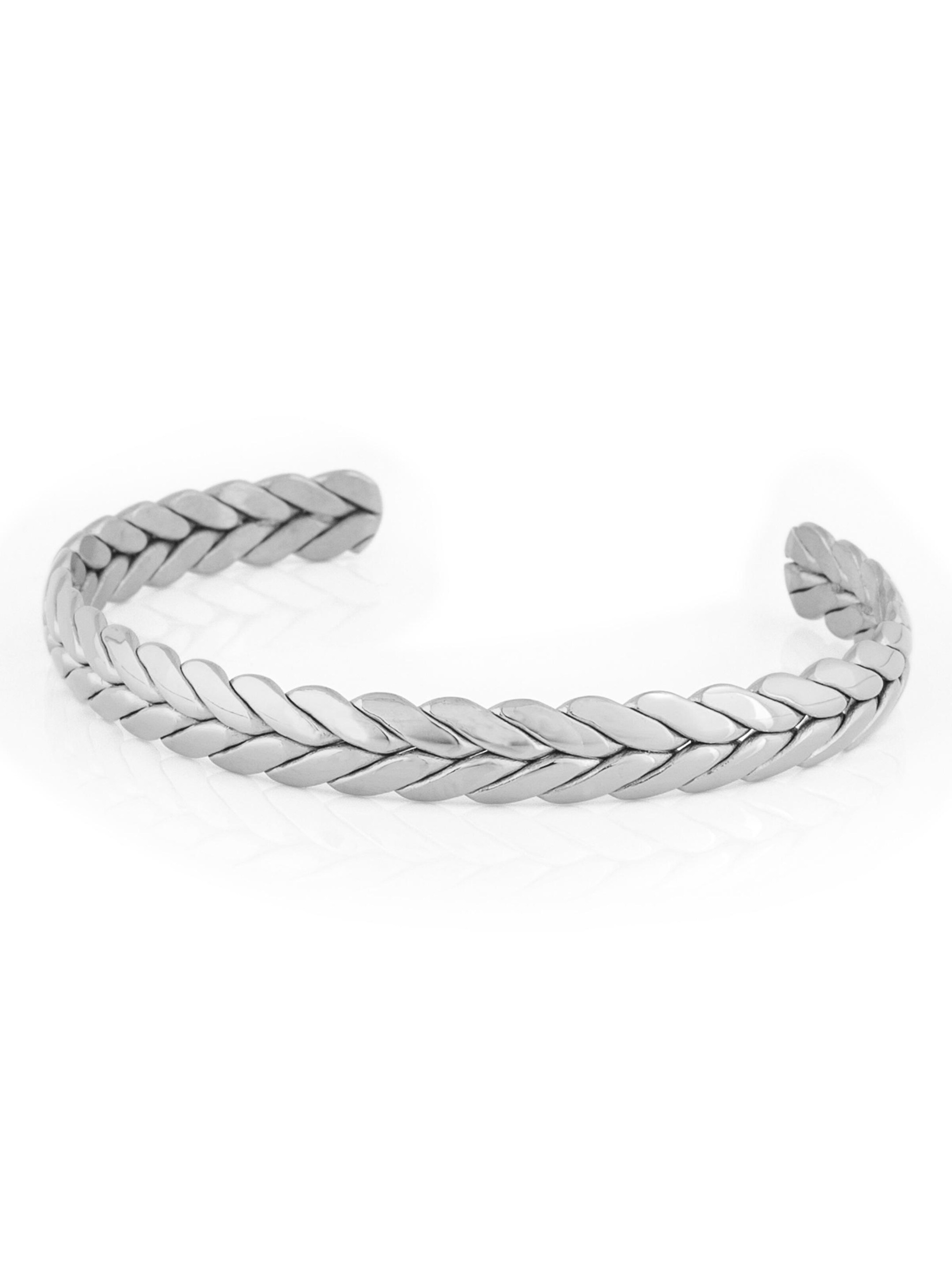 Akitsune Bracelet 'Laurea Laurel' in Silver: front