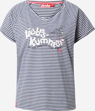 Derbe T-shirt 'Liebeskummer' i marinblå / korall / svart / vit, Produktvy