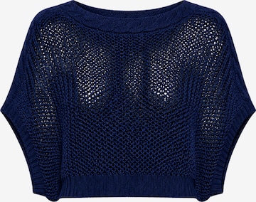 Süel knitwear - Top de punto 'Birthday' en azul: frente