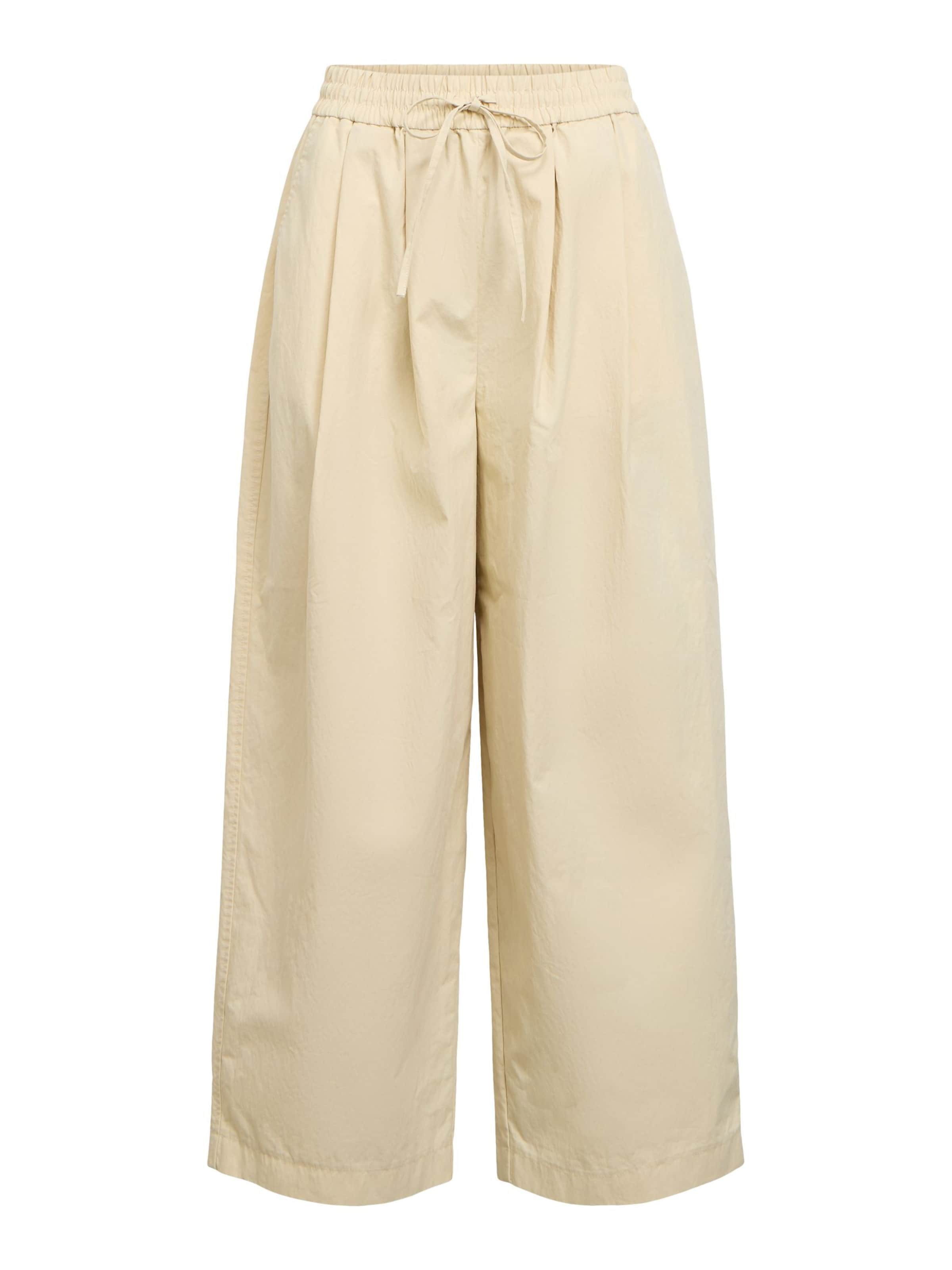 OBJECT - Pantalón plisado 'OBJBerta' en beige: frente