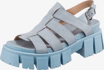 MJUS Strap Sandals in Blue: front